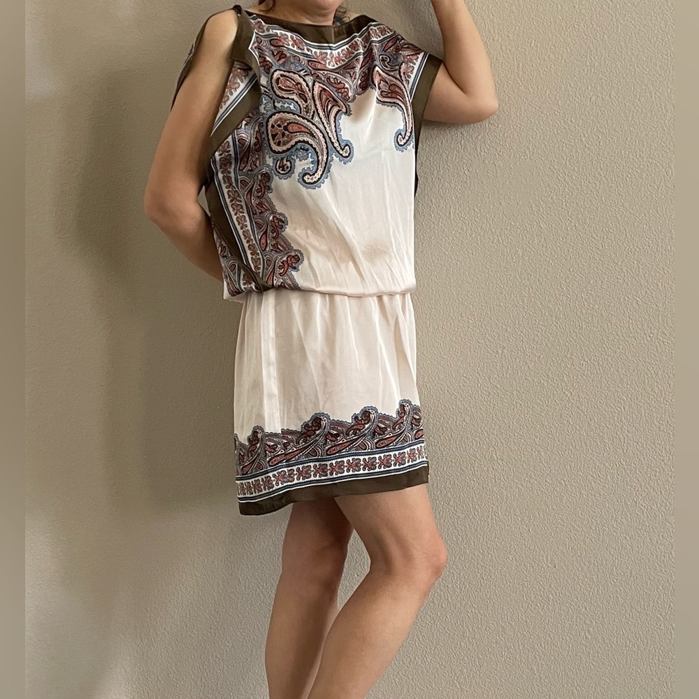 MAX STUDIO MINI DRESS OVERSIZED SCARF LIKE ONE SIZE